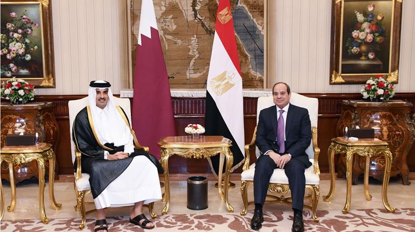 الرئيس عبد الفتاح السيسي يستقبل أمير دولة قطر news